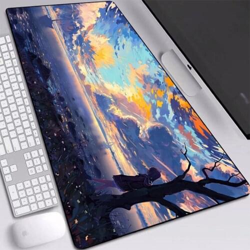 Child River Dreams Pads Mice HD Wallpaper Mouse Pad Desktop Dustproof Printed Mice Pad Sewn Edges Pad Custom 90x40cm Desk Mat