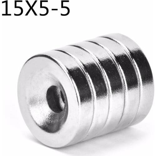 500pcs 15*5-5mm Round Countersunk Ring Magnet 15mm x 5mm Hole 5mm Rare Earth Neodymium Magnet 15*5-5