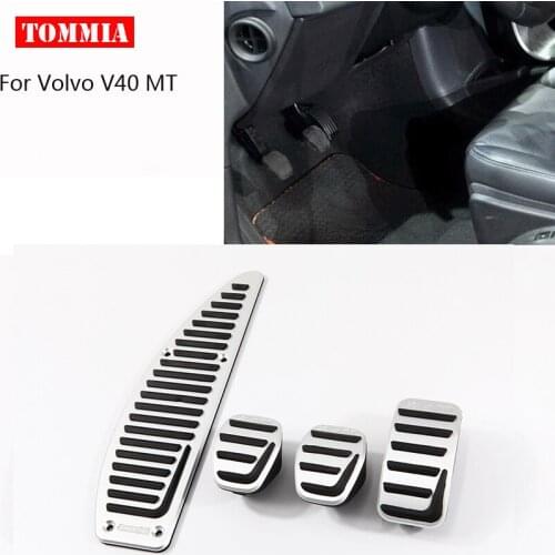 Tommia For Volvo V40 MT AT 2013-2017 Pedal Cover Fuel Gas Brake Foot Rest Housing No Drilling Car-styling
