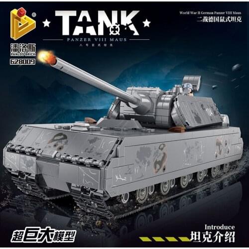 MOC New German WW2 Heavy Tank Model Building Blocks 628009 Military Battlefield Weapon Series Kids Toys Brick Holiday Gifts Boys