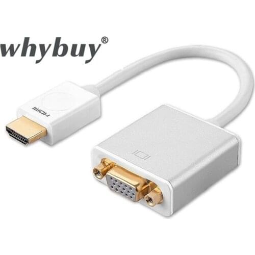 From HDMI to VGA Adapter Male To Famale Converter Adapter 1080P Digital to Analog Video Audio For PC Laptop Tablet Mic USB power