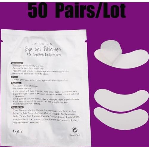 50pairs/lotEyelash Extension Paper Patches under the Eyelash Eye Pad Application Makeup Tools Lashes Eye Pads with Freeshipping