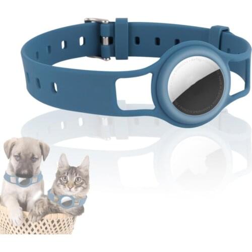 Silicone Apple Airtags Pet GPS Tracking Collar Practical Anti-Lost Waterproof Tracer Puppy Dog Tracking Pet Cat Dog Puppy Collar