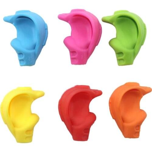 6Pcs Two-finger Grip Silicone Baby Pencil Holder Learn Writing Tools Writing Pen