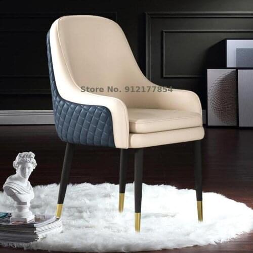 Nordic Light Luxury Dining Chair Modern Minimalist Study Chair Backrest Stool Net Red Ins Designer Casual Negotiation Chair