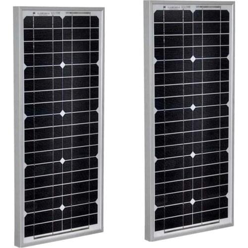 TUV PV Panel 12v 20w 2 Pcs Placas Solares 24v 20w Solar Charger Battery Car Caravan Camp Led Lights Battery For Boats