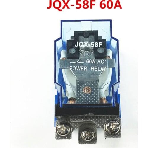 JQX-58F 60A SPDT Din Rail mount General Purpose Power Relay DC12 24V AC110 220V