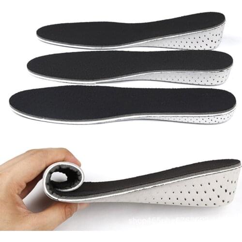 2/3/4 Cm Height Increase Insole Shoe Lift Height Heel Insert Taller Quality Adjustable Cut Unisex Foot Pads