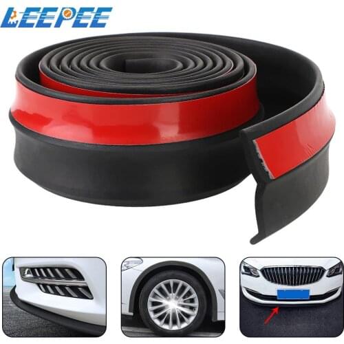 Universal 60mm Width Rubber Strip 2.5M Car Lip Skirt Protector Exterior Mouldings Car Front Bumper Lip