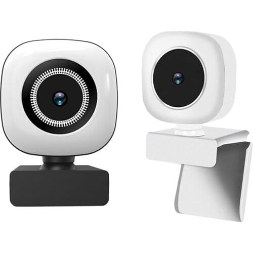 4K Auto Focus 8 MP Webcam Microphones Full HD Video Camera for PC USB Plug and Play Beauty Effect Fill Light