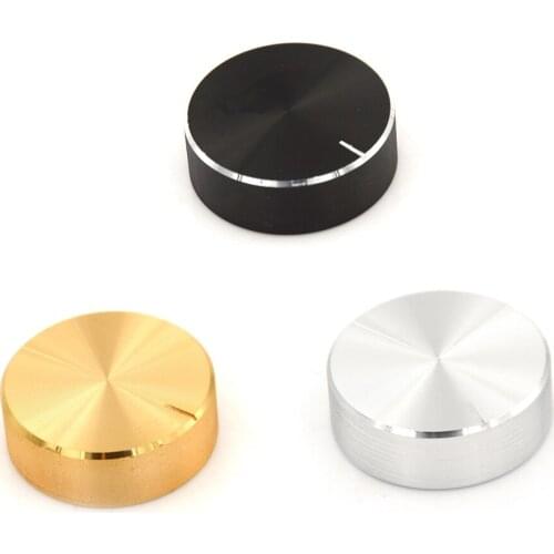 1PCS Black Silver Gold Aluminum Volume Control Rotary Knobs For 6mm Dia. Knurled Shaft Potentiometer