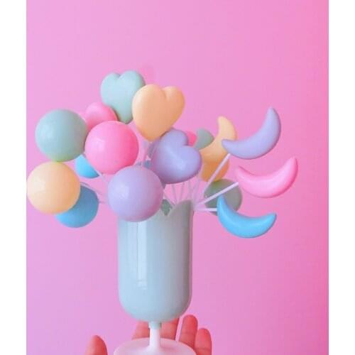 1pc Japan Style Plastic Heart star moon balloon shaped house wedding decor