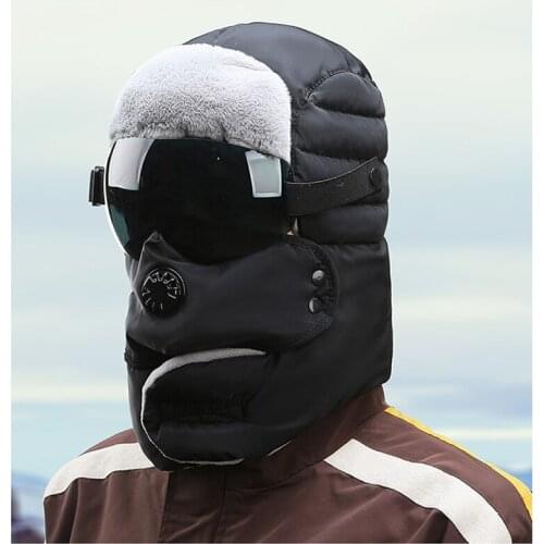 2020 New Winter ice fishing Hat New Fashion Warm Cap sport hat Winter Men women Waterproof Hood Hat With Glasses Cool