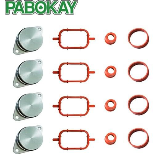 4*22mm Manifold Swirl Flap Gasket O-rings Seals Blanking Plate For BMW 11612246949,11612245439, 11612246945,11617790198