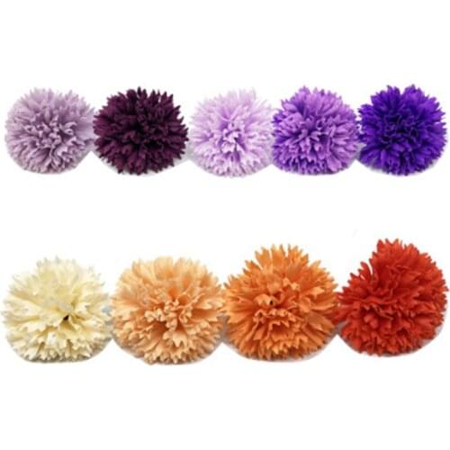 50PCS Artificial Flower Carnation Fake Flower Big Flower Head Soap Fowers Eternal Flower Bouquet Valentines Day Gift
