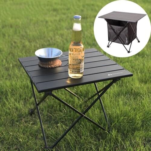 68*46.5*40cm Outdoor Camping Folding Table Storage Bag Portable Light Stand Aluminum Picnic Table with Chairs Tourism Hiking