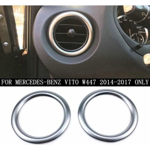 Accessories For Mercedes-Benz Vito W447 2014 2015 2016 2017 2018 Side Air Condition AC Outlet Vent Molding Ring Cover Trim