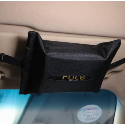 Car Leather Sun Visor Armrest Seat Back Tissue Box Holder Removable Paper Napkin Box