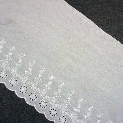 White Floral Embroidered Cloth Hollow Cloth Womens Summer Cotton Cloth Hollow Lace Fabric