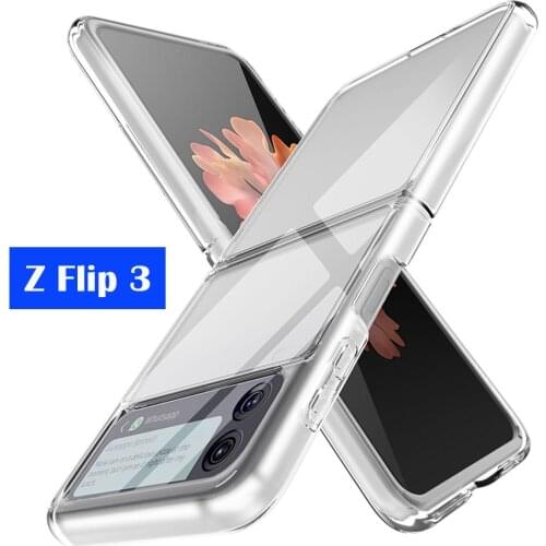 For Samsung Galaxy Z Flip 3 Case Transparent Clear Hard PC Soft TPU Bumper Case for Galaxy Z Flip 3 Flip3 5G 2021 6.7" Cases