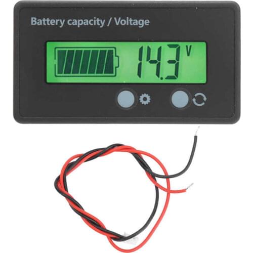 DC10-100V LCD Battery Capacity Indicator Monitor Voltmeter Voltage Tester Meter Green Backlight Battery Meter