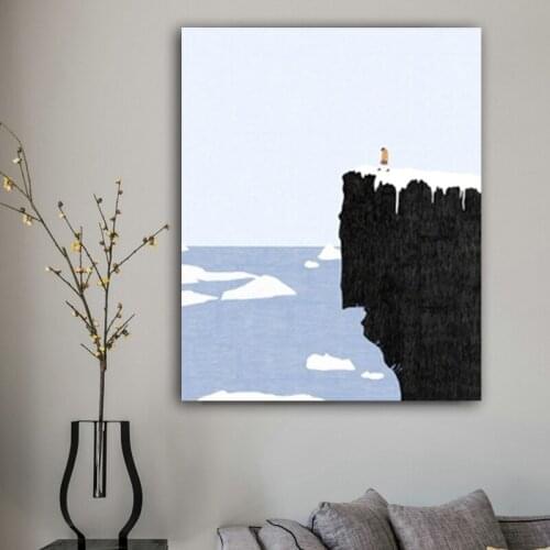 DIY colorings pictures by numbers withThe little boy on the cliff picture drawing painting by numbers framed Home