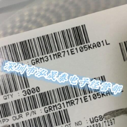 GRM31MR71C225MA35L SMD MLCC 1206 2.2uF ±20% 16V Ceramic Capacitor GRM31MR71E105KA01L SMD MLCC 1206 1uF(105) ±10% 25V Ceramic