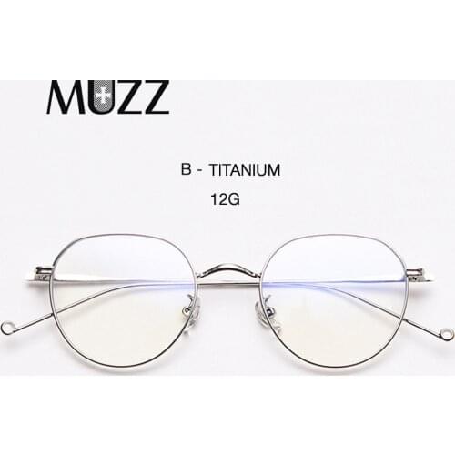 MUZZ B Titanium Women Men Eyeglasses Frames Myopia Hyperopia Prescription Eyewear Frames In The Mood GM Alloy Eyeglasses