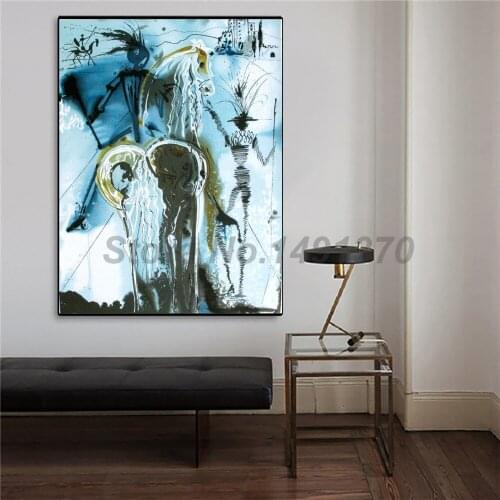 Salvador Dali Don Quixote Wall Art Canvas Painting Poster Abstract Print Decorative Picture For Living Room Home Decor