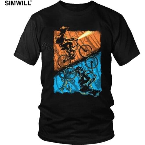 Novelty Men T Shirt Stranger Things Cotton The Flea and The Acrobat Tees Streetwear Ride Bike T-Shirt Horror TV Clothing