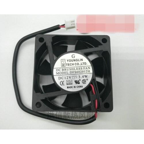 Brand new 6020 dfs602012h DC12V 3.4W 60 * 20MM 6cm cooling fan