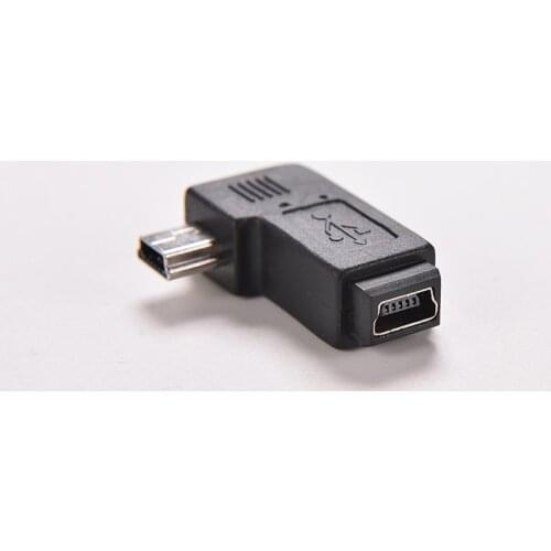 90 Degree Mini USB 5pin Male to Female Data Sync Adapter Plug Mini USB Connector