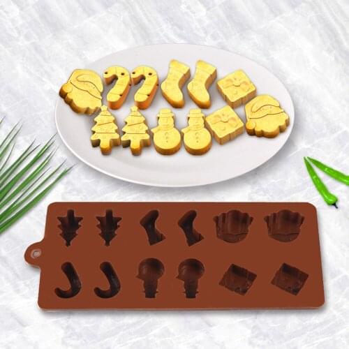 Silicone Chocolate Mold Christmas Baking Tools Non-Stick Silicone Cake Mould Jelly Candy 3D DIY Molds Kitchen Accessories