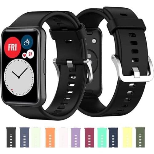 Silicone Band For Huawei Watch FIT Strap Smartwatch Accessories Replacement Wristband Belt bracelet Huawei Watch fit 2020 Strap