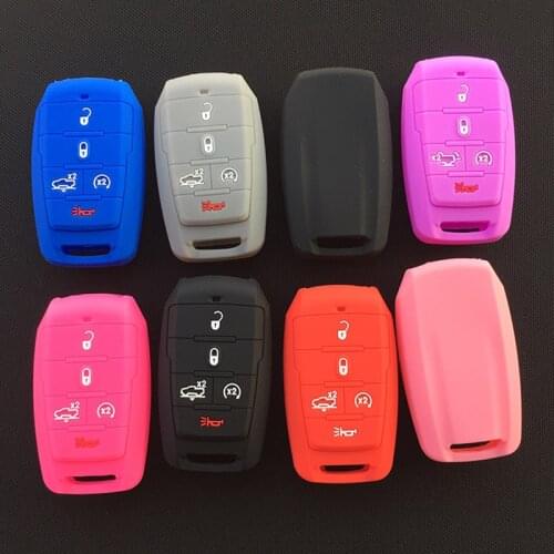 Silicone rubber key cover case shell protector for Dodge RAM 1500 Limited LongHorn 2019 2020