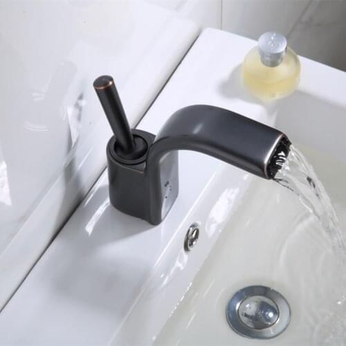 New Basin Faucets Modern White Bathroom Faucet Waterfall faucets Single Hole Cold and Hot Water Tap Basin Faucet Mixer Taps