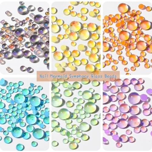 Swarovsky Mermaid Symphony Nail Glass Beads Rhinestones Flatback Mixed Size Nail Art Gems Stones For Nail Acrylic 3D Accessories