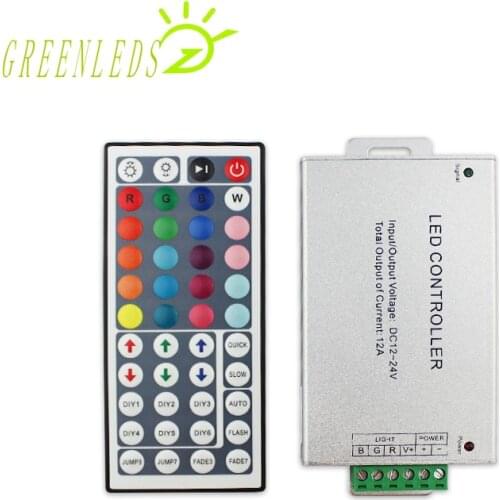 LED Aluminum RF remote 44 keys RGB Color Controller DC12-24V 12A JM-RFL44 Controller with Three Year Warranty