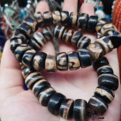 Tibetan special dzi old agate Dzi piece collection bracelet Cultural heritage Plateau exotic history wholesale holiday