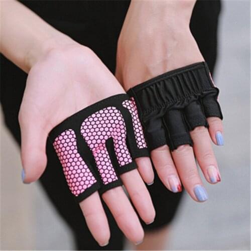 Gym Fitness Half Four Finger Gloves Men Women Glove Power Weight Lifting Bodybuilding Hand Non-Slip Protection Fitness Exercise