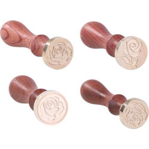 Vintage Wax Sealing Stamp Wooden Handle Seal for Card Envelope Decoration Retro Wood Stamp Craft Wedding Decorative Supplies Hot