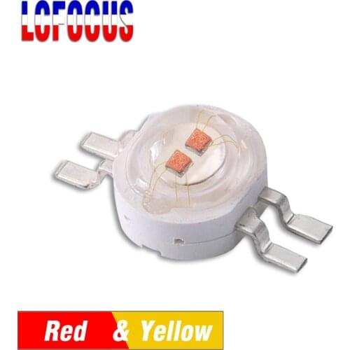 High Brightness 2*3W Red + Yellow LED Double COB Chip Bicolor Diode DIY Car Lamp Bulbs For 1W 3W 5W 6W Watt Light Beads