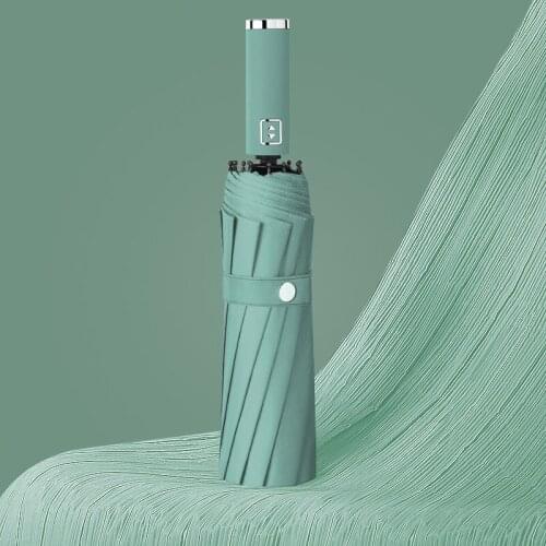 Fashion Automatic Folding Umbrellas for Men Women Travel Rain Umbrellas Windproof Business 12Rib Parapluie Inverted Sun Umbrella