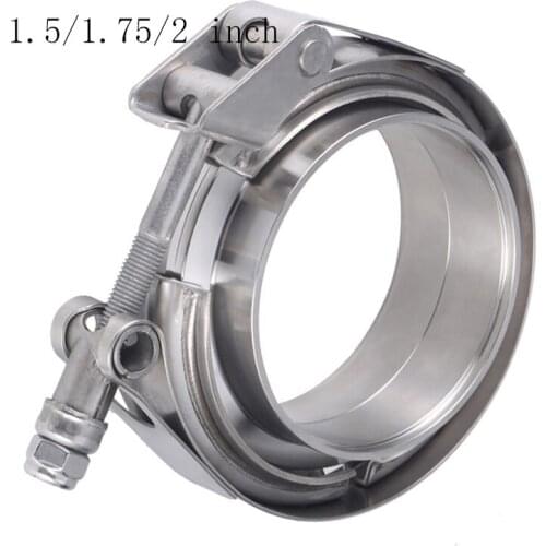 1.5/1.75/2 inch Male Female Flange Exhaust V Band Clamp Flange Kit Quick Release Clamp For Turbo Exhaust Pipes Clamp