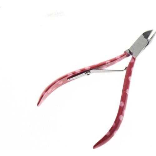 10.2cm Red Handle High Quality Professional Stainless Steel Dead Skin Nail Cuticle Nipper Scissor Cutter Trimmer Tool