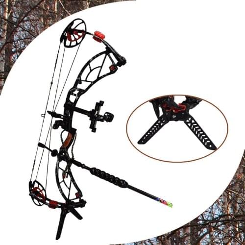 1X 22cm Compound Bow Holder Stand Kick Stand Archery Hunting Shooting Outdoor Sport Black Free Shipping