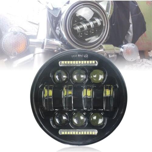 5.75 LED motorcycle Headlight 5 3/4 Inch with hi /low beam For Dyna Sportster Victory Triumph Indian Iron 883
