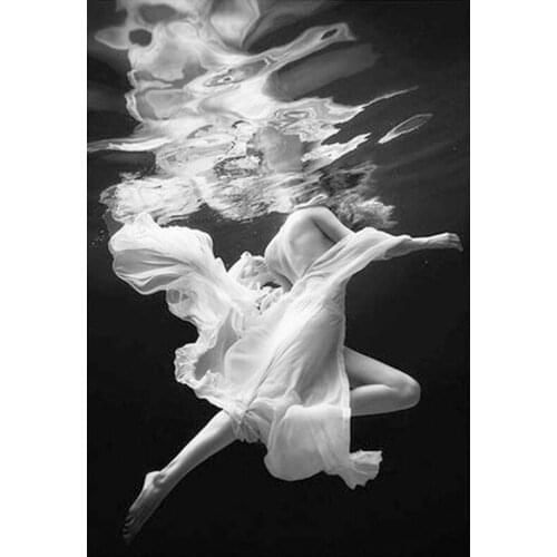 5D Diy Diamond Painting full Square round Diamond Painting Abstract Black White Woman mosaic diamond diamond embroideryZP-3508