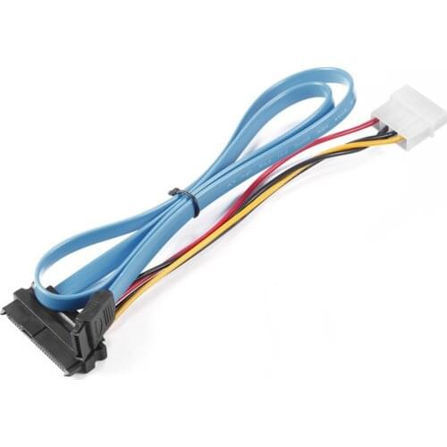 60CM 7 Pin SATA Serial ATA to SAS 29 Pin & 4 Pin Power Data Cable Male Connector Adapter for 2.5 inch HDD Hard Disk Drive