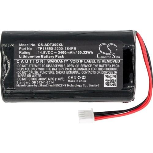 Cameron Sino 3400mAh Battery TF18650-2200-1S4PB for Audio Pro Addon T10, Addon T3, Addon T9, T10, T3, T9